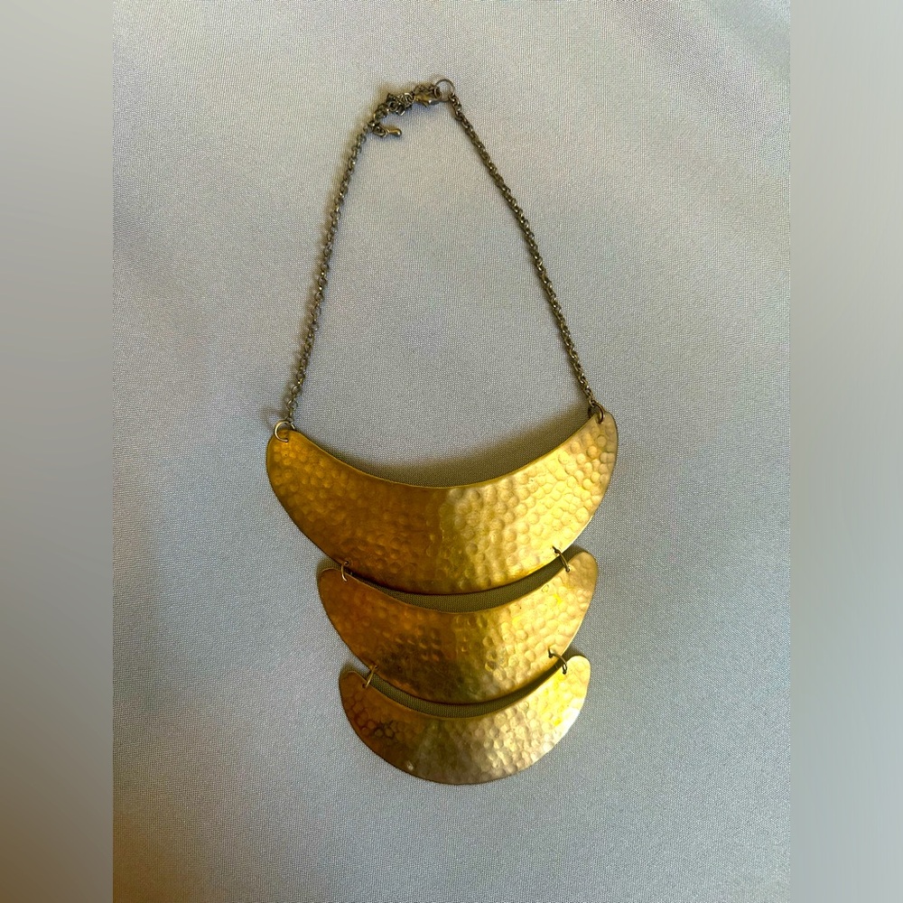 Warrior Queen Brass Shield Necklace